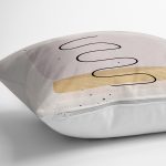 Renkli Onedraw Çizimli Dijital Baskılı Modern Yastık Kırlent Kılıfı Realhomes