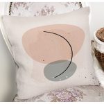 Renkli Onedraw Çizimli Dijital Baskılı Modern Yastık Kırlent Kılıfı Realhomes