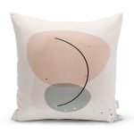 Renkli Onedraw Çizimli Dijital Baskılı Modern Yastık Kırlent Kılıfı Realhomes