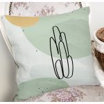 Soft Renkli Onedraw Çizimli Dijital Baskılı Modern Yastık Kırlent Kılıfı Realhomes