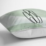 Soft Renkli Onedraw Çizimli Dijital Baskılı Modern Yastık Kırlent Kılıfı Realhomes