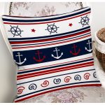 - 7099 - Realhomes Bordo Lacıvert Renklı Capa Dumen Temalı Dijital Baskılı Modern Kırlent Kılıfı Realhomes