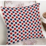 - 7100 - Realhomes Bordo Lacıvert Puantiyeli Dijital Baskılı Modern Yastık Kırlent Kılıfı Realhomes