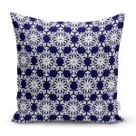 - 7105 - Realhomes Beyaz Zemınli Soft Renkli Yapraklı Dijital Baskılı Modern Yastık Kırlent Kılıfı Realhomes