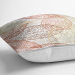 Beyaz Zemınli Soft Renkli Yapraklı Dijital Baskılı Modern Yastık Kırlent Kılıfı Realhomes