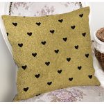 - 7121 - Realhomes Gold Zeminde Beyaz Ok Motifli Dijital Baskılı Modern Yastık Kırlent Kılıfı Realhomes