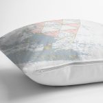 Renkli Zemin Üzerinde Üçgen Desenli Dijital Baskılı Modern Yastık Kırlent Kılıfı Realhomes