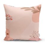 Renkli Zeminde Sevimli Kabak Desenli Dijital Baskılı Modern Yastık Kırlent Kılıfı Realhomes