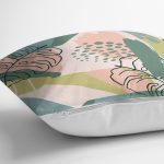 Pudra Zeminde Soyut Çizim Detaylı Dijital Baskılı Modern Yastık Kırlent Kılıfı Realhomes