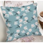 - 7254 - Realhomes Renkli Zeminli Renkli Papatya Desenli Dijital Baskılı Modern Yastık Kırlent Kılıfı Realhomes