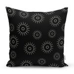 - 7258 - Realhomes Renkli Zeminli Puantiye Desenli Dijital Baskılı Modern Yastık Kırlent Kılıfı Realhomes