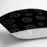 - 7258 - Realhomes Renkli Zeminli Puantiye Desenli Dijital Baskılı Modern Yastık Kırlent Kılıfı Realhomes