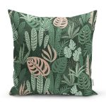 - 7271 - Realhomes Siyah Zemin Üzerinde Rengarenk Çiçek Desenli Yastık Kırlent Kılıfı Realhomes