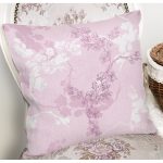 - 7272 - Realhomes Pembe Zemin Üzerinde Sarmaşık Desenli Dijital Baskılı Modern Yastık Kırlent Kılıfı Realhomes