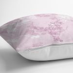 - 7272 - Realhomes Pembe Zemin Üzerinde Sarmaşık Desenli Dijital Baskılı Modern Yastık Kırlent Kılıfı Realhomes