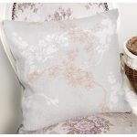 - 7273 - Realhomes Renkli Zeminli Sarmaşık Desenli Dijital Baskılı Modern Yastık Kırlent Kılıfı Realhomes