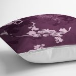 - 7275 - Realhomes Rengarenk Zemin Üzerinde Çiçek Desenli Dijital Baskılı Modern Yastık Kırlent Kılıfı Realhomes