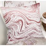 Beyaz Zeminli Renkli Soyut Çizim Dijital Baskılı Modern Yastık Kırlent Kılıfı Realhomes