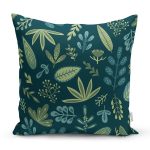 Siyah Zemin Üzerinde Rengarenk Çiçek Desenli Yastık Kırlent Kılıfı Realhomes