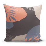 - 7291 - Realhomes Siyah Zemin Üzerinde Rengarenk Çiçek Desenli Yastık Kırlent Kılıfı Realhomes