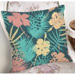 Siyah Zemin Üzerinde Rengarenk Çiçek Desenli Yastık Kırlent Kılıfı Realhomes