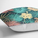 Siyah Zemin Üzerinde Rengarenk Çiçek Desenli Yastık Kırlent Kılıfı Realhomes