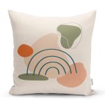 Soft Renkli Onedraw Çizimli Dijital Baskılı Modern Yastık Kırlent Kılıfı Realhomes