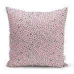 - 7352 - Realhomes Renkli Zeminli Siyah Puantiye Desenli Dijital Baskılı Modern Yastık Kırlent Kılıfı Realhomes