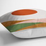 - 7359 - Realhomes Pastel Renkli Zeminli Onedraw Çizimli Dijital Baskılı Modern Yastık Kırlent Kılıfı Realhomes