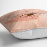 Pastel Renkli Zeminli Onedraw Çizimli Dijital Baskılı Modern Yastık Kırlent Kılıfı Realhomes