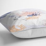 Beyaz Zemin Üzerinde Onedraw Çizimli Bayan Silüeti Modern Yastık Kırlent Kılıfı Realhomes