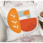 - 7379 - Realhomes  Beyaz Zemin Üzerinde Onedraw Çizim Dijital Baskılı Modern Yastık Kırlent Kılıfı Realhomes