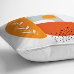 - 7379 - Realhomes  Beyaz Zemin Üzerinde Onedraw Çizim Dijital Baskılı Modern Yastık Kırlent Kılıfı Realhomes