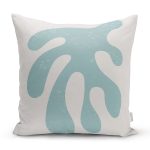 Renkli Zemin Üzerinde Onedraw Çizimli Yaprak Motifli Yastık Kırlent Kılıfı Realhomes