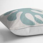 Renkli Zemin Üzerinde Onedraw Çizimli Yaprak Motifli Yastık Kırlent Kılıfı Realhomes