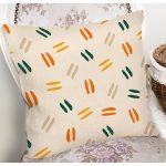- 7402 - Realhomes Renkli Zeminde Onedraw Çizimli Dijital Baskılı Modern Yastık Kırlent Kılıfı Realhomes