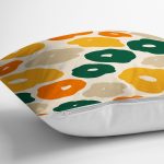 - 7403 - Realhomes  Renkli Zeminde Onedraw Çizimli Dijital Baskılı Modern Yastık Kırlent Kılıfı Realhomes