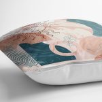 Renkli Zeminde Soyut Çizimli Dijital Baskılı Modern Yastık Kırlent Kılıfı Realhomes