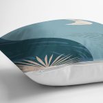 Renkli Zeminde Onedraw Çizimli Gokyuzu Temalı Dijital Baskılı Modern Yastık Kılıfı Realhomes