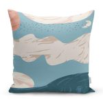 Renkli Zeminde Soyut Çizimli Dijital Baskılı Modern Yastık Kırlent Kılıfı Realhomes