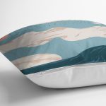 Renkli Zeminde Soyut Çizimli Dijital Baskılı Modern Yastık Kırlent Kılıfı Realhomes