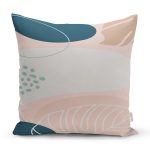 Soft Renkli Yaprak Desenli Dijital Baskılı Modern Yastık Kırlent Kılıfı Realhomes