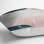 Soft Renkli Yaprak Desenli Dijital Baskılı Modern Yastık Kırlent Kılıfı Realhomes