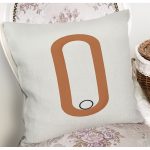 Renkli Zeminli Onedraw Çizimli Yalın Oval Obje Modern Yastık Kırlent Kılıfı Realhomes