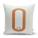 Renkli Zeminli Onedraw Çizimli Yalın Oval Obje Modern Yastık Kırlent Kılıfı Realhomes