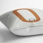 Renkli Zeminli Onedraw Çizimli Yalın Oval Obje Modern Yastık Kırlent Kılıfı Realhomes