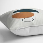 Renkli Zemimli One Draw Çizimli Geometrik Desen Modern Yastık Kırlent Kılıfı Realhomes