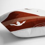 - 7498 - Realhomes Renkli Zeminli Onedraw Çizimli Manzara Temalı Dijital Baskılı Modern Yastık Kılıfı Realhomes