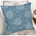 Renkli Zeminli Onedraw Çizimli Dijital Baskılı Modern Yastık Kırlent Kılıfı Realhomes