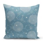 Renkli Zeminli Onedraw Çizimli Dijital Baskılı Modern Yastık Kırlent Kılıfı Realhomes